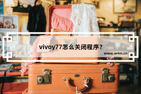 vivoy77怎么关闭程序？