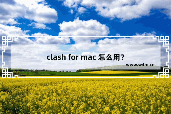 clash for mac 怎么用？