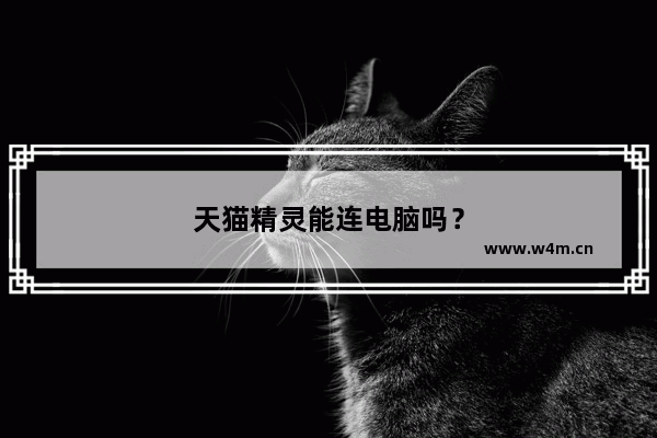 天猫精灵能连电脑吗？