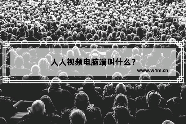 人人视频电脑端叫什么？