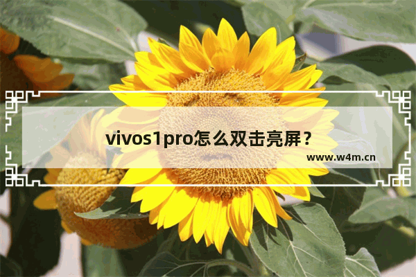 vivos1pro怎么双击亮屏？