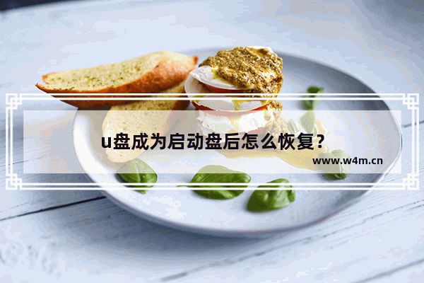 u盘成为启动盘后怎么恢复？