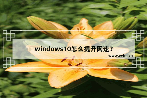 windows10怎么提升网速？