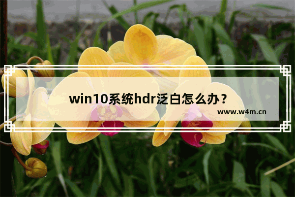 win10系统hdr泛白怎么办？