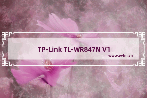 TP-Link TL-WR847N V1~V3 无线路由器映射服务器到外网操作指南！