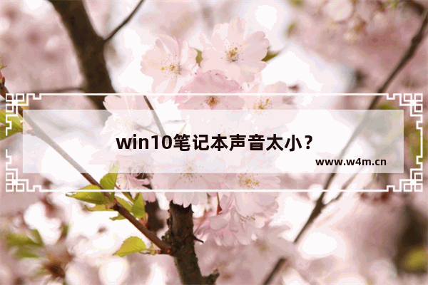 win10笔记本声音太小？