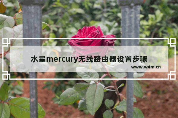 水星mercury无线路由器设置步骤