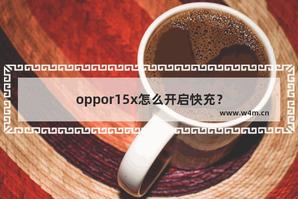 oppor15x怎么开启快充？