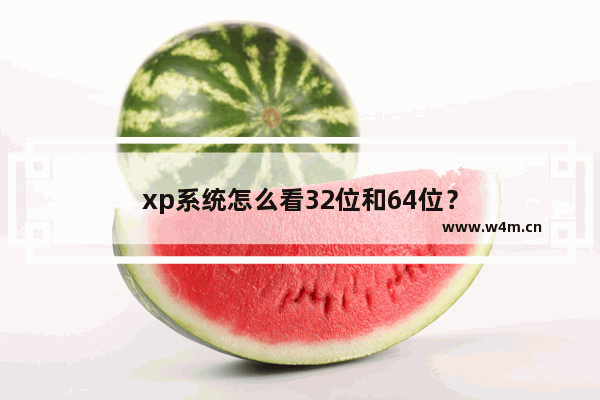 xp系统怎么看32位和64位？