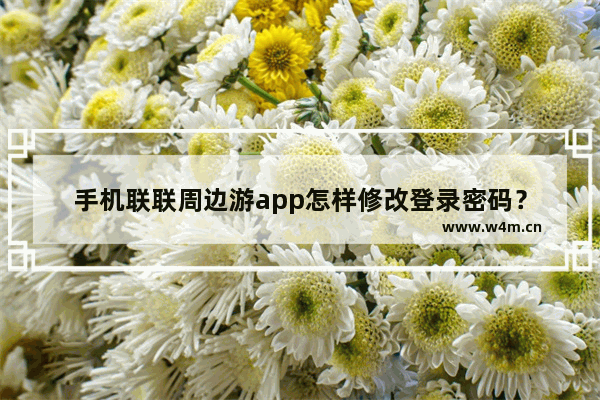 手机联联周边游app怎样修改登录密码？