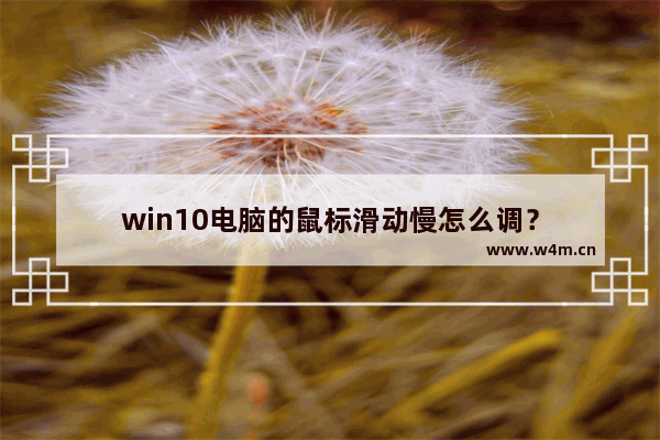 win10电脑的鼠标滑动慢怎么调？