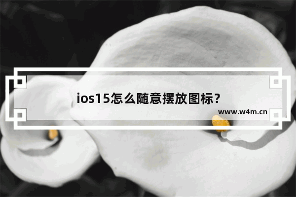 ios15怎么随意摆放图标？