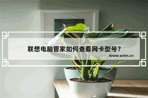 联想电脑管家如何查看网卡型号？