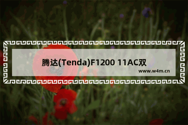 腾达(Tenda)F1200 11AC双频无线路由器设置上网