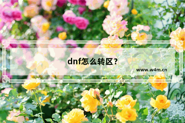 dnf怎么转区？