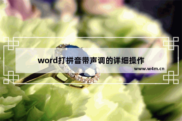 word打拼音带声调的详细操作