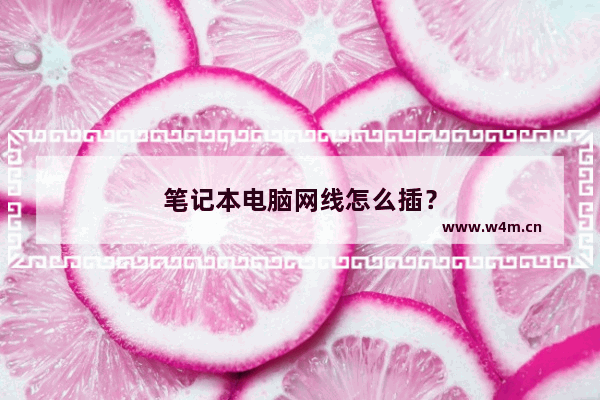 笔记本电脑网线怎么插？