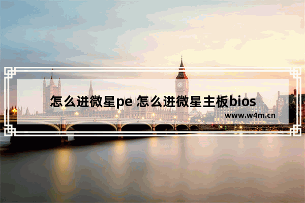 怎么进微星pe 怎么进微星主板bios