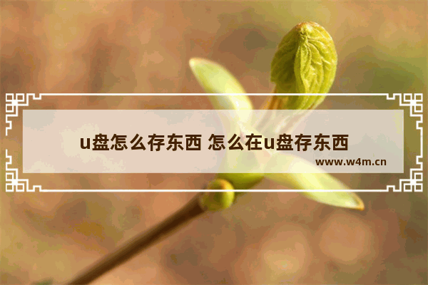 u盘怎么存东西 怎么在u盘存东西