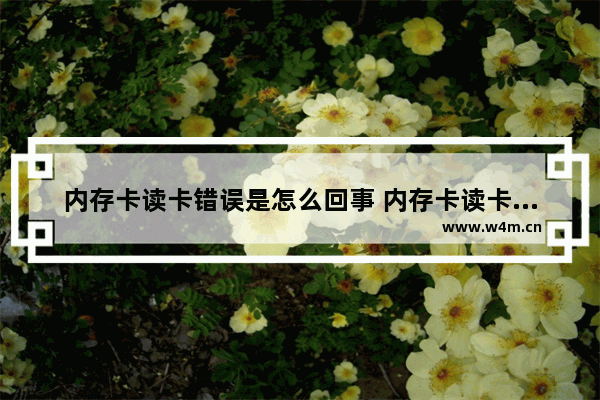 内存卡读卡错误是怎么回事 内存卡读卡错误是怎么回事啊