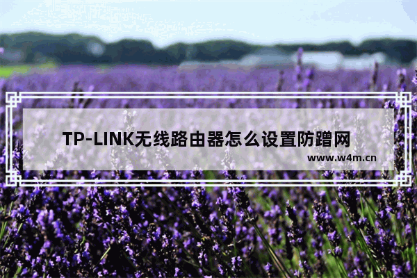 TP-LINK无线路由器怎么设置防蹭网 无线路由器防蹭网设置方法【介绍】