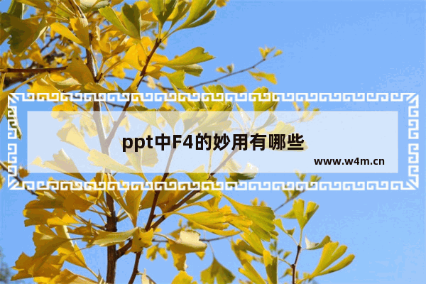 ppt中F4的妙用有哪些