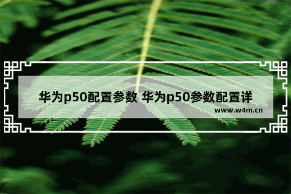 华为p50配置参数 华为p50参数配置详细对比