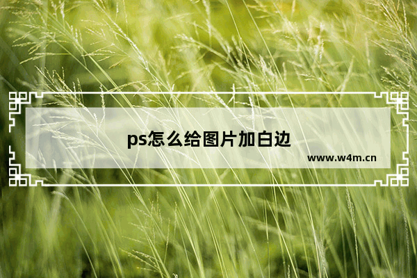 ps怎么给图片加白边