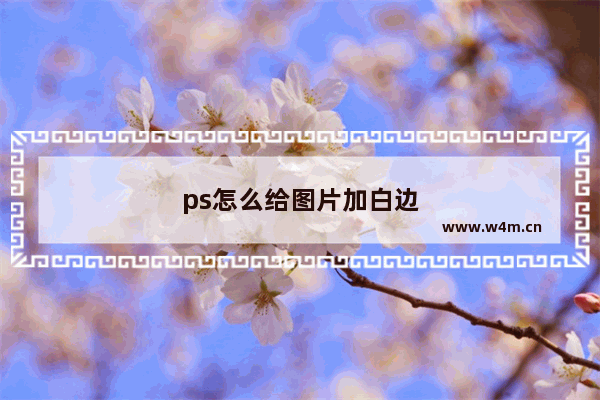 ps怎么给图片加白边