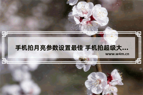 手机拍月亮参数设置最佳 手机拍超级大月亮步骤分享