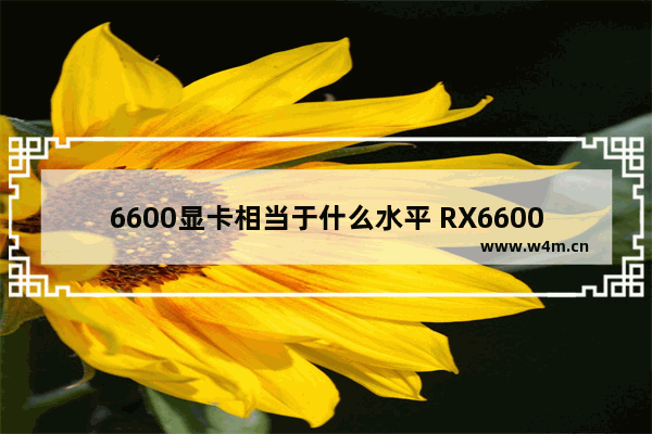 6600显卡相当于什么水平 RX6600显卡性能测评