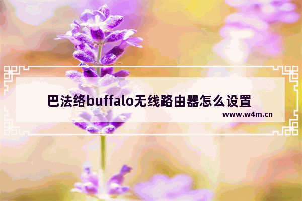 巴法络buffalo无线路由器怎么设置 巴法络buffalo无线路由器设置方法【图解】