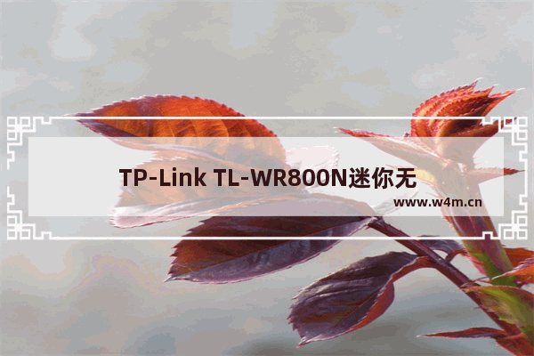 TP-Link TL-WR800N迷你无线路由器设置上网