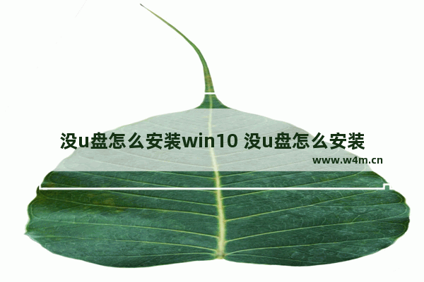 没u盘怎么安装win10 没u盘怎么安装win11