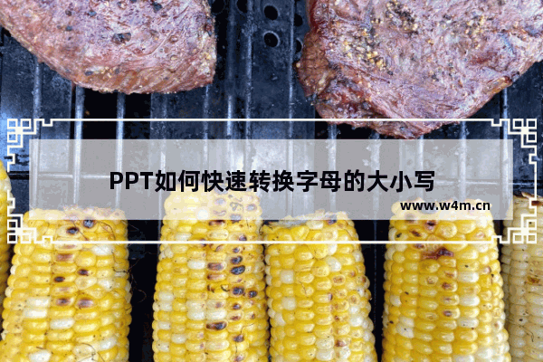 PPT如何快速转换字母的大小写