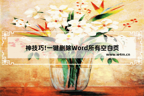 神技巧!一键删除Word所有空白页