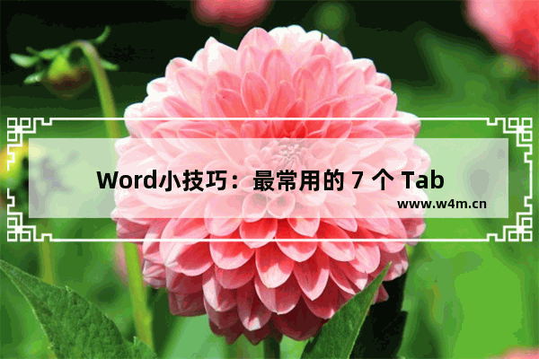 Word小技巧：最常用的 7 个 Tab 键用法