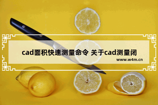 cad面积快速测量命令 关于cad测量闭合区域面积