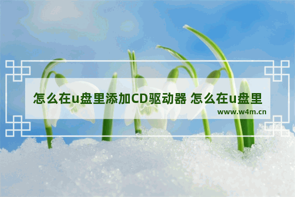 怎么在u盘里添加CD驱动器 怎么在u盘里添加cd驱动器