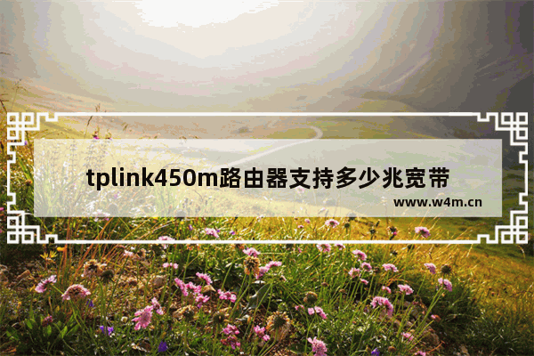 tplink450m路由器支持多少兆宽带,link450m无线路由器笔记本windows7怎么安装