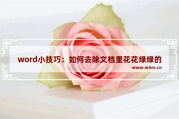 word小技巧：如何去除文档里花花绿绿的波浪线