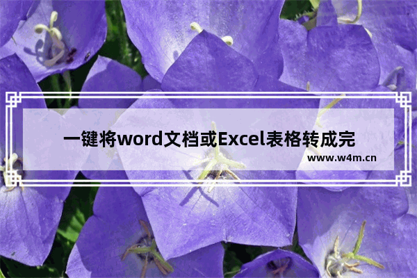 一键将word文档或Excel表格转成完整的图片(职场必备)