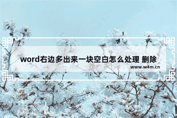 word右边多出来一块空白怎么处理 删除word文档多余空白页方法