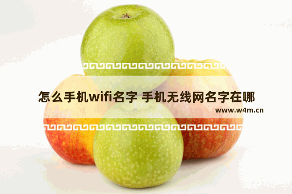 怎么手机wifi名字 手机无线网名字在哪里