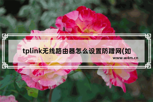 tplink无线路由器怎么设置防蹭网(如何在tplink无线路由器中设置防摩擦网络)