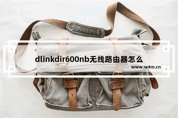 dlinkdir600nb无线路由器怎么设置(dlinkdir600l路由器设置)