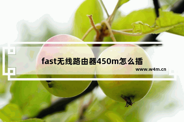 fast无线路由器450m怎么插