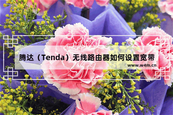 腾达（Tenda）无线路由器如何设置宽带连接（PPPOE）上网（电话线接入）