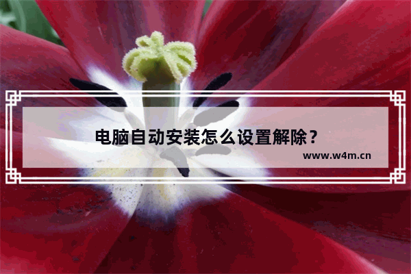 电脑自动安装怎么设置解除？