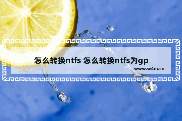 怎么转换ntfs 怎么转换ntfs为gpt